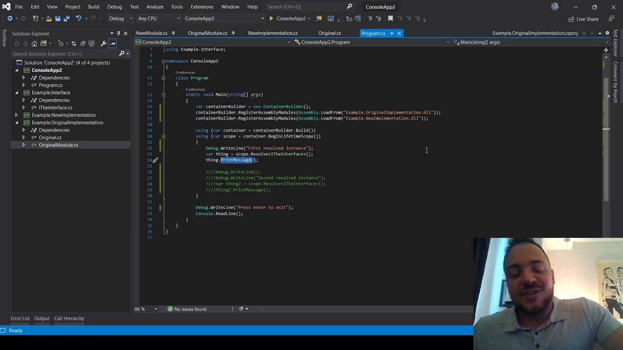 Autofac - Wire Tap Existing Services