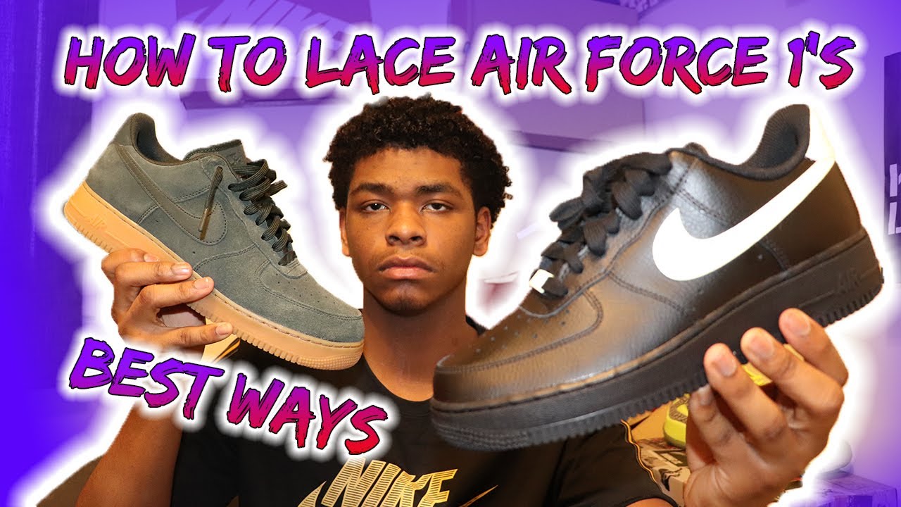How to lace air force 1's🔥☔️(Loose)THE BEST WAYS - YouTube