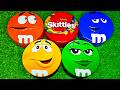 5 Minutes Satisfying with Relaxing Unpacking Five Bright M&M'S & Skittles Tins with Tasty Candy ASMR