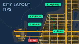 City Layout Tips Using Road Hierarchy For Traffic-Efficient Cities