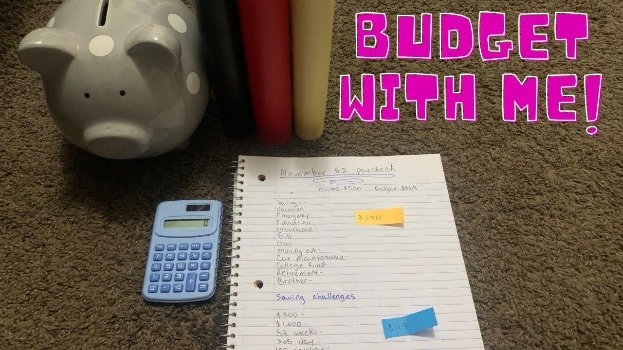 budget-my-paycheck-with-me-17-year-old-part-time-low-income-youtube