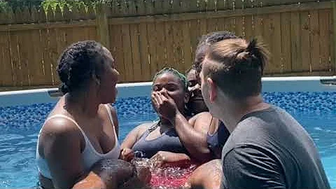 Family Pool Fun with background African hip hop rap music web by Allwell Ogini. A song called Happy