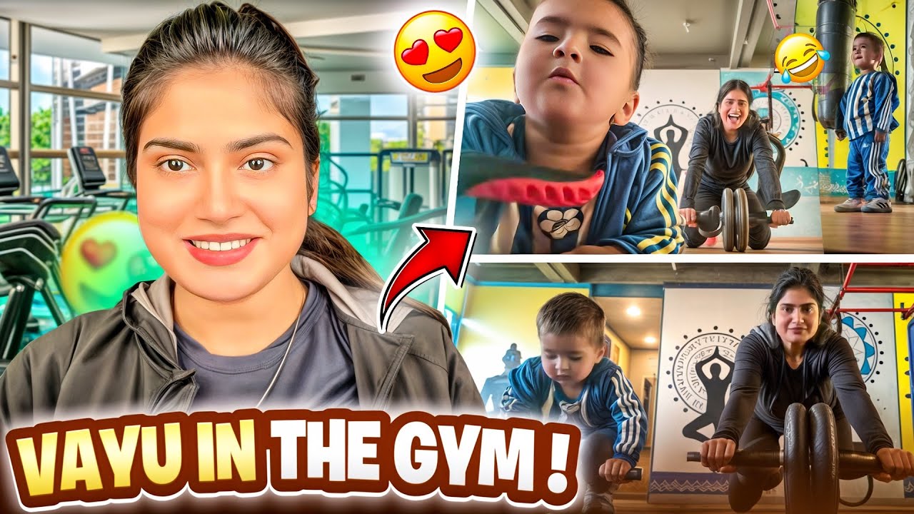 Finally Vayu in the Gym with Mumma🤣❤️ || Hellops8