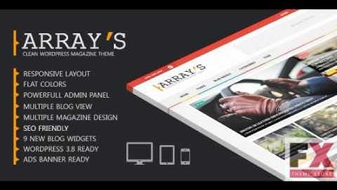 Preview Arrays - Flat Magazine WordPress theme TForest