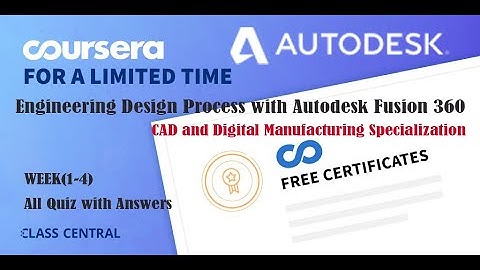 Engineering Design Process with Autodesk Fusion 360, All Quiz Answers with Assignments.