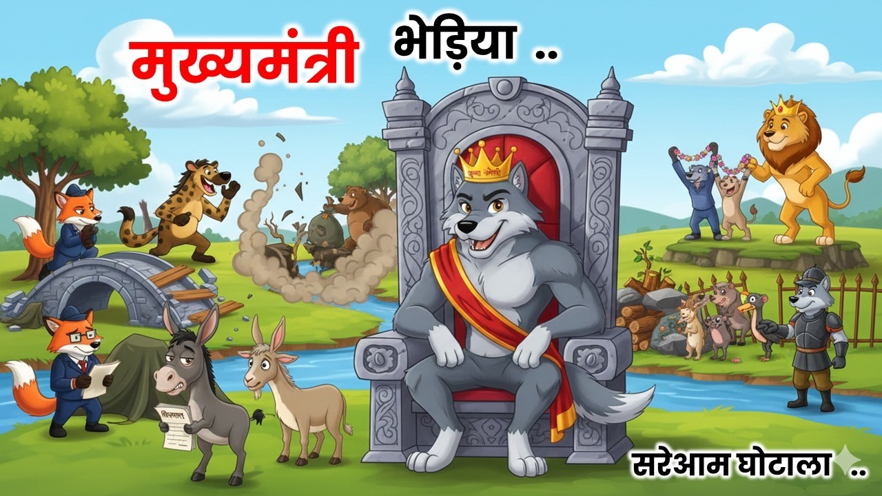 भेड़िया बना जंगल का मुख्यमंत्री 😱 | सत्ता मिलते ही हुआ सबसे बड़ा घोटाला | Jungle Story in Hindi