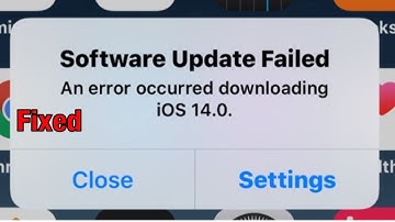 Unable To Install Update iOS 14