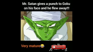 Mr. Satan gives Goku a punch in his face #Shorts