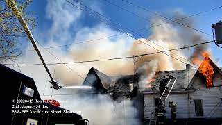 20220415 2nd Alarm Structure Fire 559 - 565 North 1st Street Shamokin, Pa (Head-on)