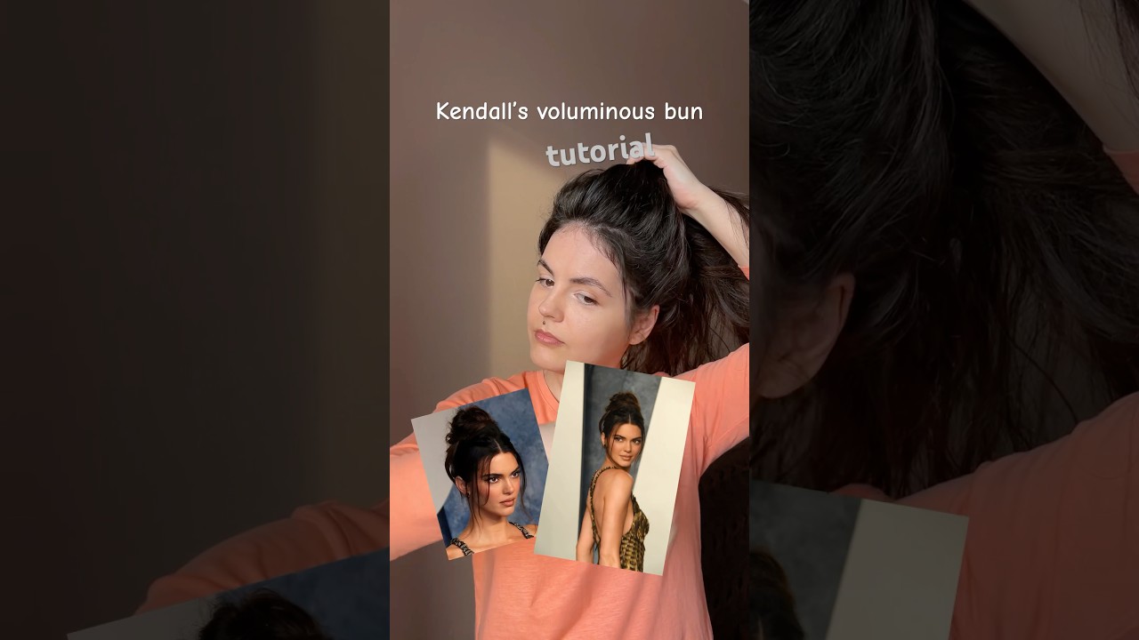It works even for thin hair. Kendall Jenner’s messy bun tutorial #highbun #messybuntutorial