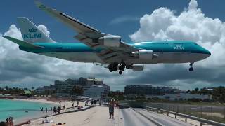 St. Maarten KLM Boeing 747 landing