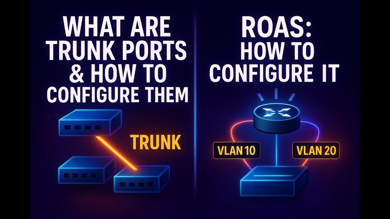 What are Trunk ports? Router-On-A-Stick? - YouTube