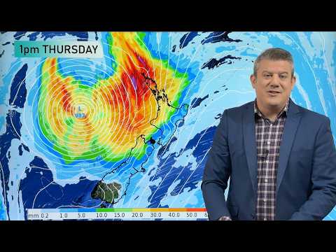 NZ: Subtropical storm moving in, gales and some heavy rain, especially Thu/Fri