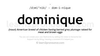 Pronunciation Of Dominique  Definition Of Dominique