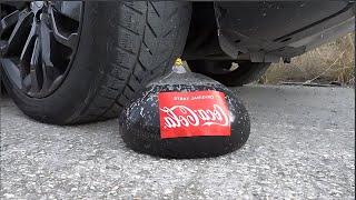 Experiment: car vs coca cola with balloons