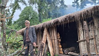 Beautiful Nepali Mountain Village Life in Nepal | Most Peaceful &amp; Relaxation Village Life Rain Time