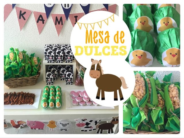 MESA DE DULCES - LA GRANJA DE ZENÓN 🍭 FIESTA TEMÁTICA DE LA GRANJA DE ZENÓN  🐓🐖MESA DE POSTRES 