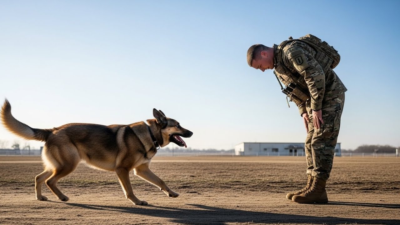 What happens when a dog sees its dad come home? 