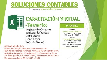 Crear Sistema Contable en Excel Sexta Parte