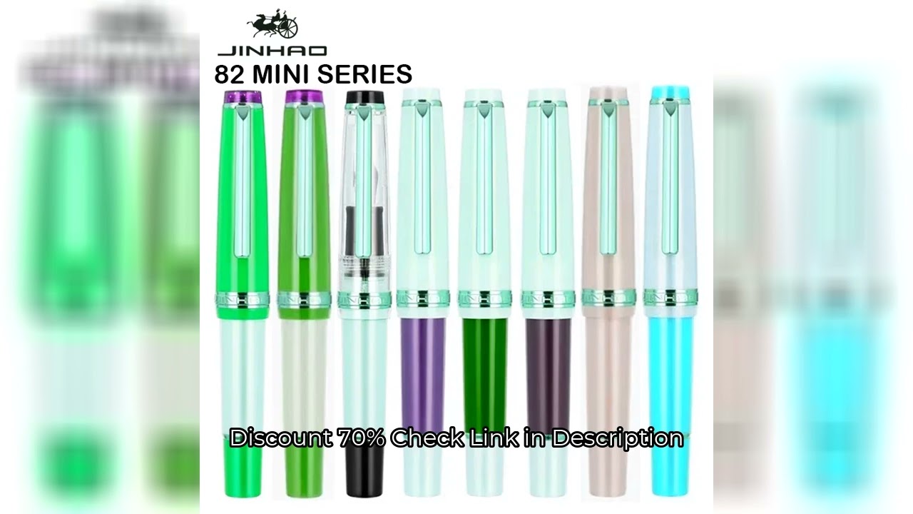 JINHAO 82 MINI Fountain Pen Color Match Acrylic Pen Spin EF F M Nib Golden Ink Cute Pens Office Scho