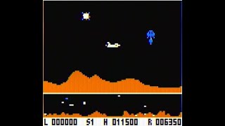 Defender clone for the CoCo
Nerble Force. A Defender clone written by David Crandell for the Radio Shack Color Computer and distributed by Computerware. Defender clone for the CoCo