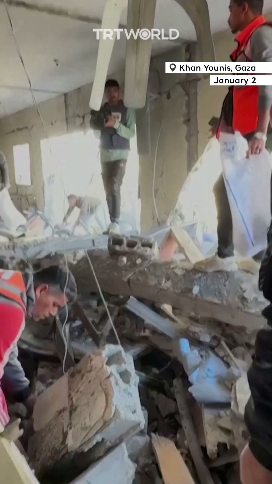 Israeli strike on Gaza Interior Ministry headquarters kills six in Khan Younis