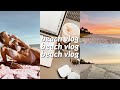 vlog: online school, beach day + sunset, crystal shop!