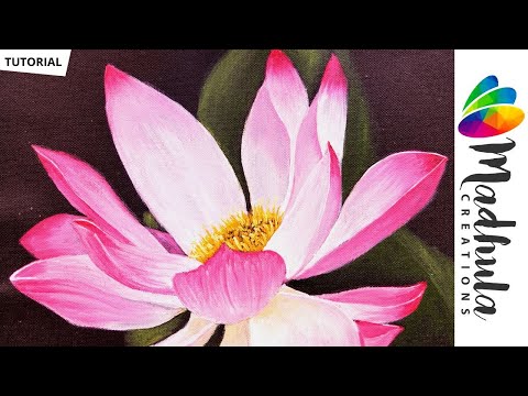 lotus-acrylic-painting---lotus-flower-painting-|-acrylic-painting-tutorial---step-by-step