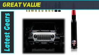 Crynod American Flag Skull Car Bullet Antenna: Enhance Your Car's Style and Signal Reception!
