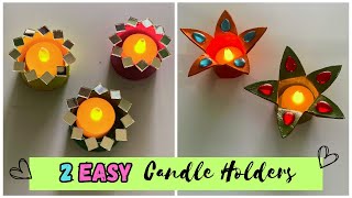 Cardboard Roll Candle Holders | DIY Diwali Decoration