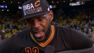 NBA Champs: Cavs Celebration, LBJ Postgame and Trophy Presentation