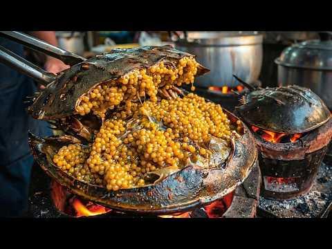 Amazing ! Tuna auction and horseshoe crab roe dishes! | Asian Food