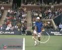 Richard Gasquet's backhand technique is textbook-like. Let's take a closer look at this phenomenal shot. EDIT: In the 2nd sequence of the video he stems his weight onto his left leg, of course. Just like the arrow shows it, sorry for my mistake. Picture credits: usta.com