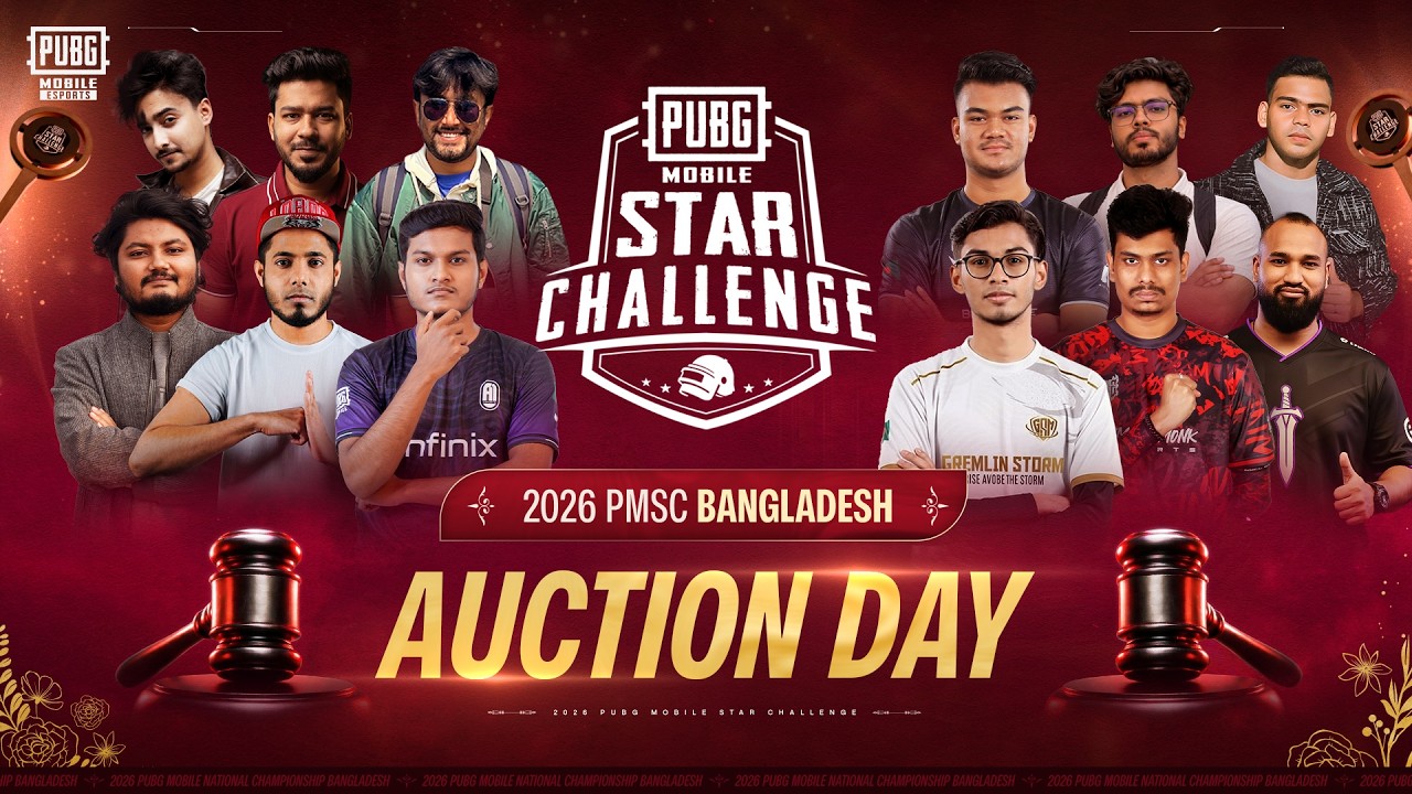 2026 PUBG Mobile Star Challenge Bangladesh | Live | AUCTION DAY