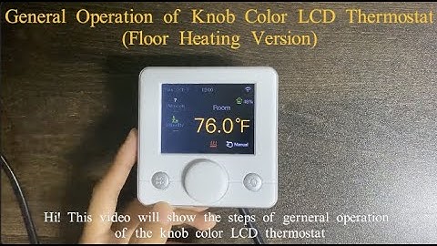 User Operation of Smart Thermostat (Floor heating version) -53