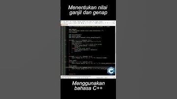 Program menentukan nilai ganjil dan genap dengan C++|  #cpp #coding #cpptutorial #shortvideo  #video