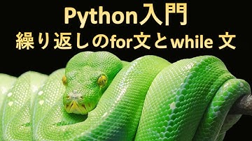 【Python入門】繰り返しのfor文とwhile文