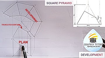 Development Of a Square Pyramid when true length of the edge is not shown in the elevation