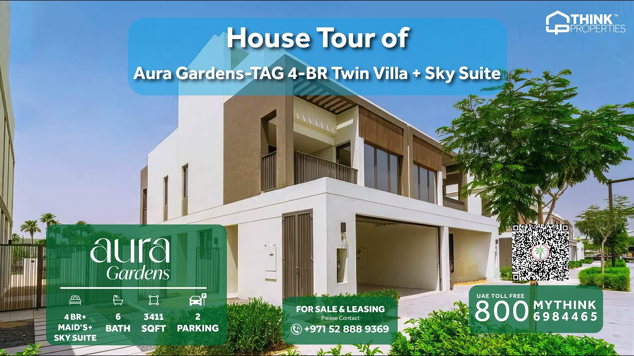 HOME TOUR | 4 BEDROOM TWIN VILLA | AURA GARDENS, TILAL AL GHAF | MAJID AL FUTTAIM