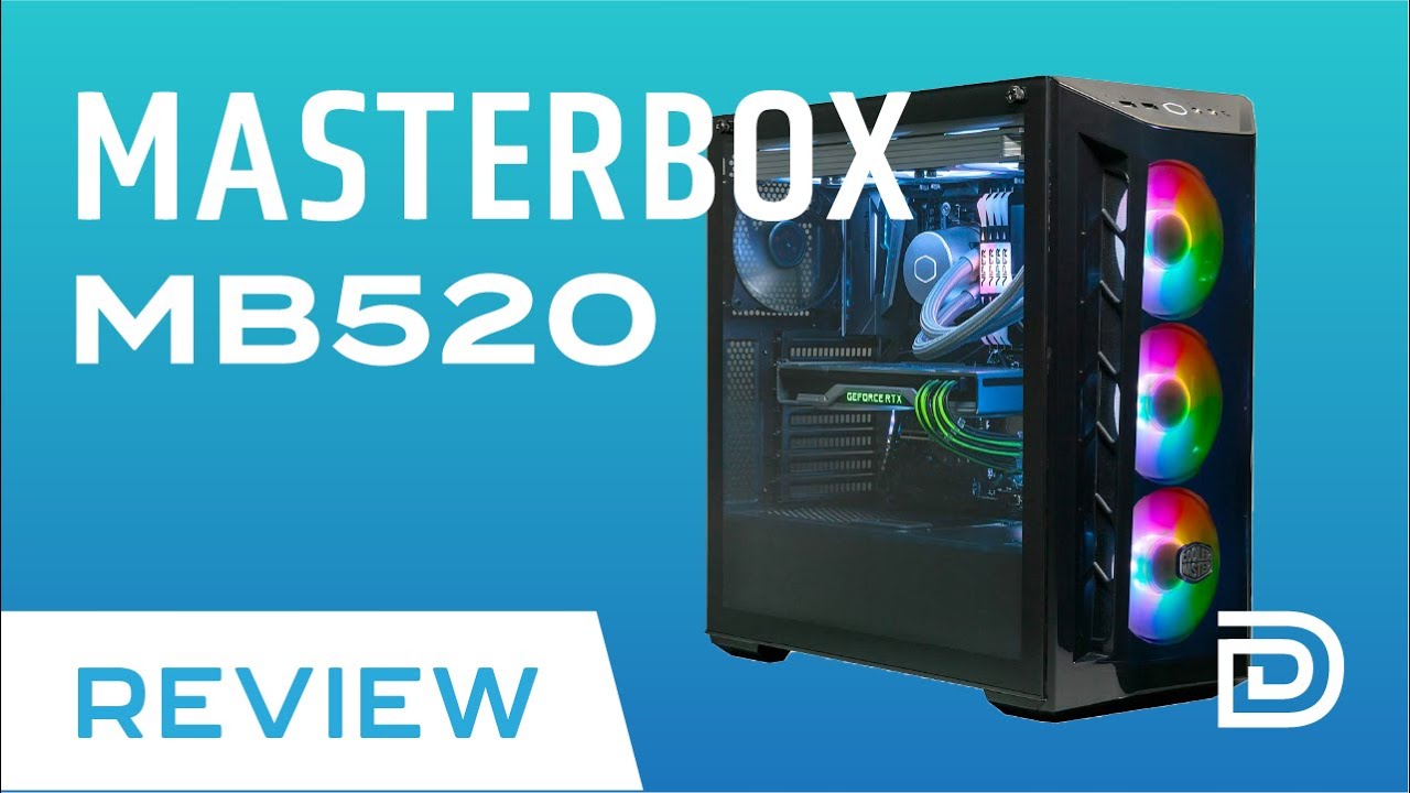 Cooler Master MasterBox MB520 ARGB - ATX PC Case with Tinted Front Panel, 3  x 120mm Pre-Installed Fans, Glass Side Panel, Flexible Air Flow