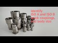 How to identify ISO A and ISO B quick couplings and their body size