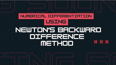 Numerical Differentiation with Newton