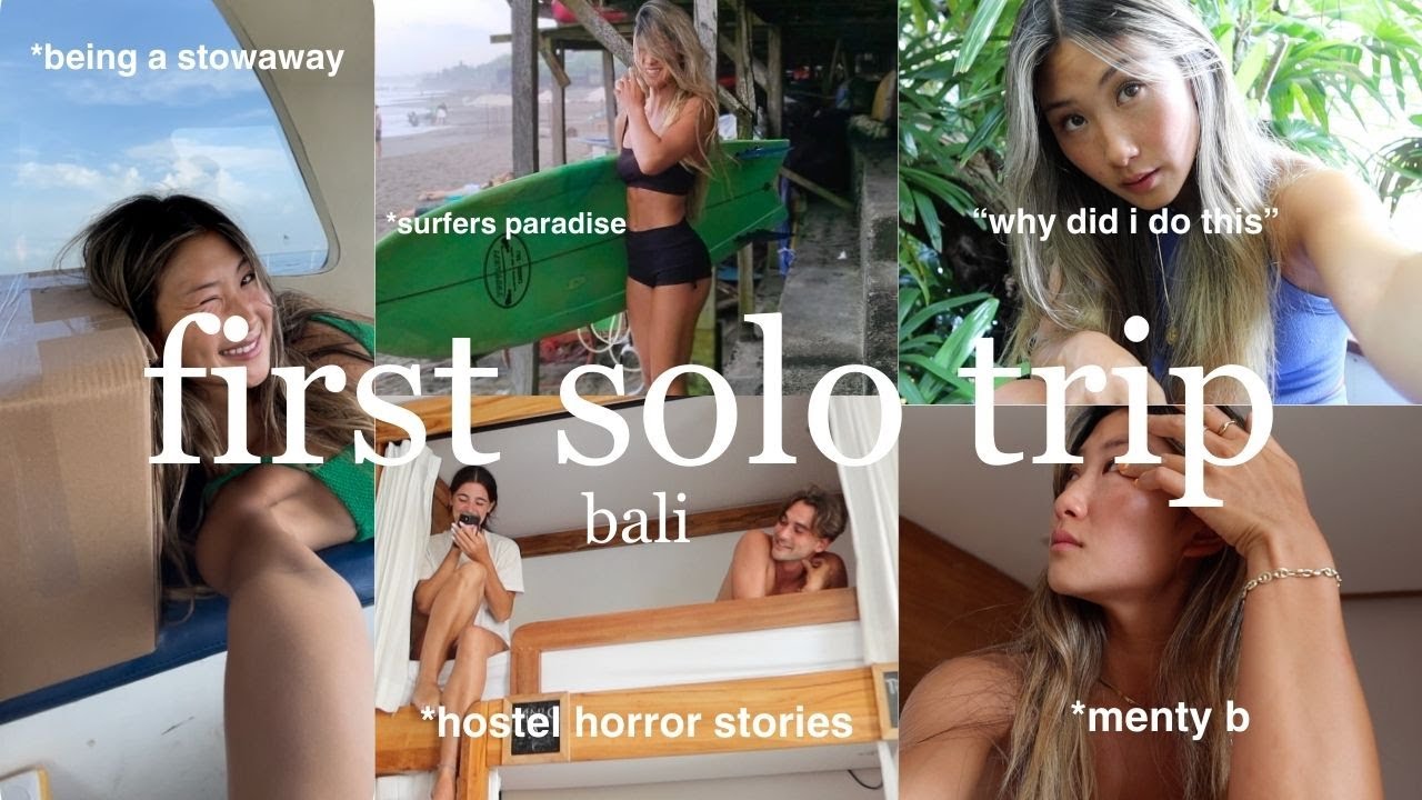 what solo travel is REALLY like: first solo trip, bali, hostel life, surfing