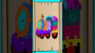 ABC Puzzle Song: ABC Song for Kids 🚂 Train Choo Choo Alphabet Puzzle #shorts #shortvideo