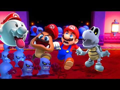 Super Mario Party Minigames - Mario vs 3 Bosses: Dry Bones - Goomba and Boo