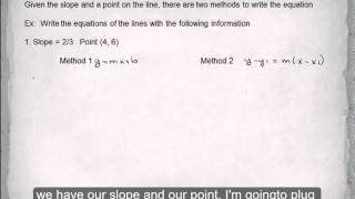 Algebra 1 - Lesson 3.06 - Writing Linear Functions / Equations - ADA Compliant