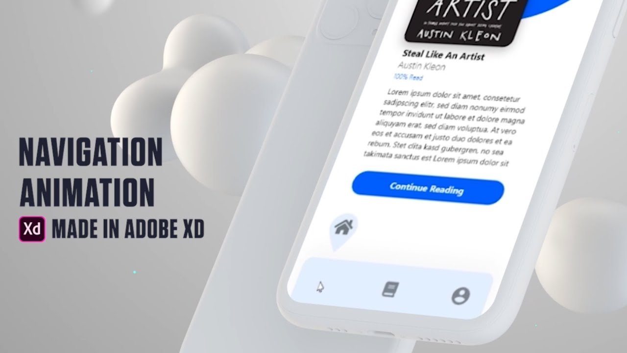 Animated Menu Navigation Bar Adobe XD Tutorial YouTube