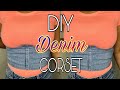 DIY DENIM CORSET (Super Easy) | Mo Styles