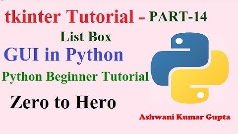 How to Create and use LIST Box widgets in Tkinter  | Python beginners tutorial in Hindi | Urdu