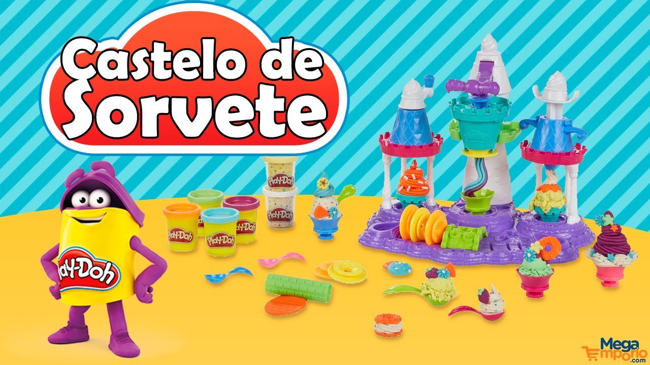 Conjunto de Massinhas Play-Doh - Castelo de Sorvete | Mega Empório